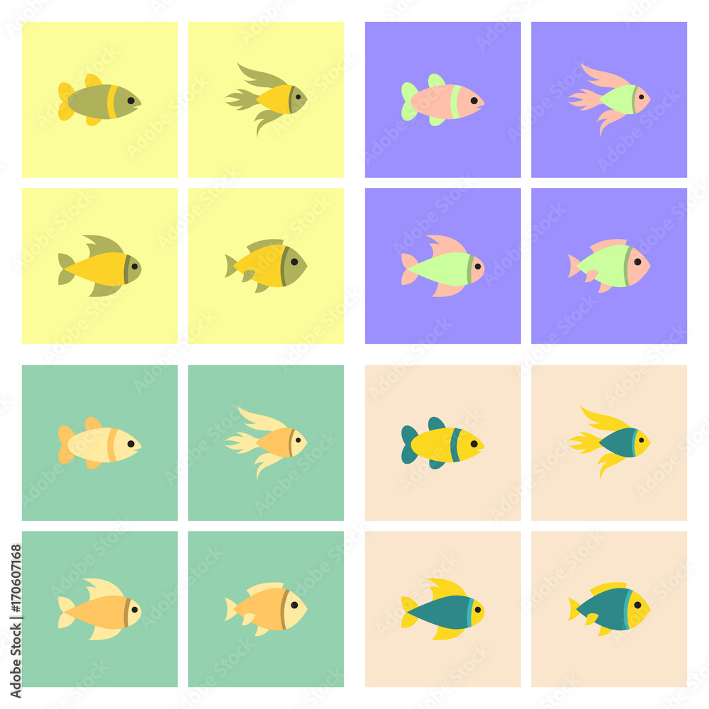 Vector aquarium fish set Vector aquarium fish set
