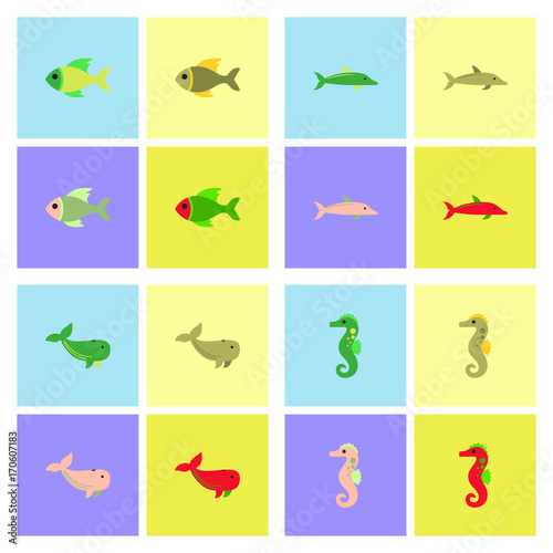 Sea animals vector stock collection © pashutanast9