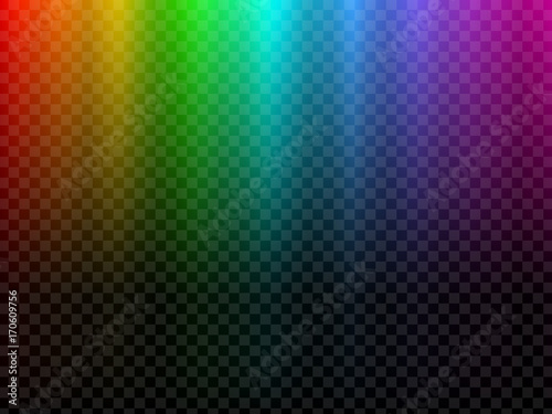 Rainbow glowing light. Northern light polar effect