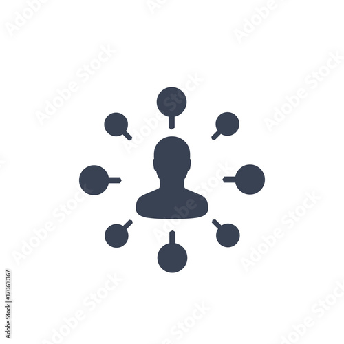 stockholder, financier icon isolated on white