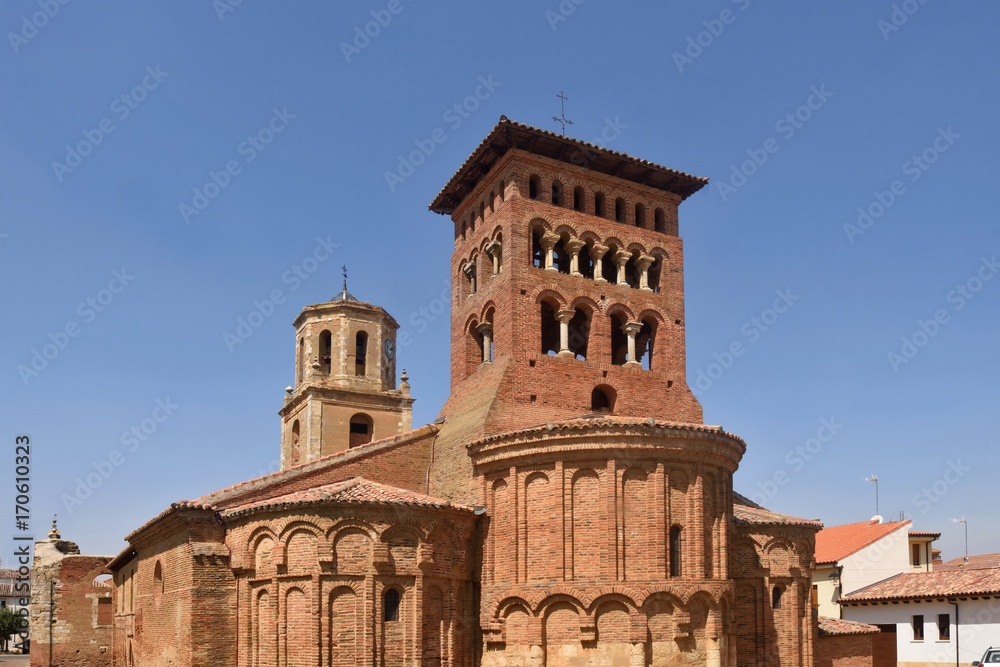 Church of San Tirso in Sahagun, Way of St. James, Leon, Spain Church of San Tirso in Sahagun, Way of St. James, Leon, Spain
