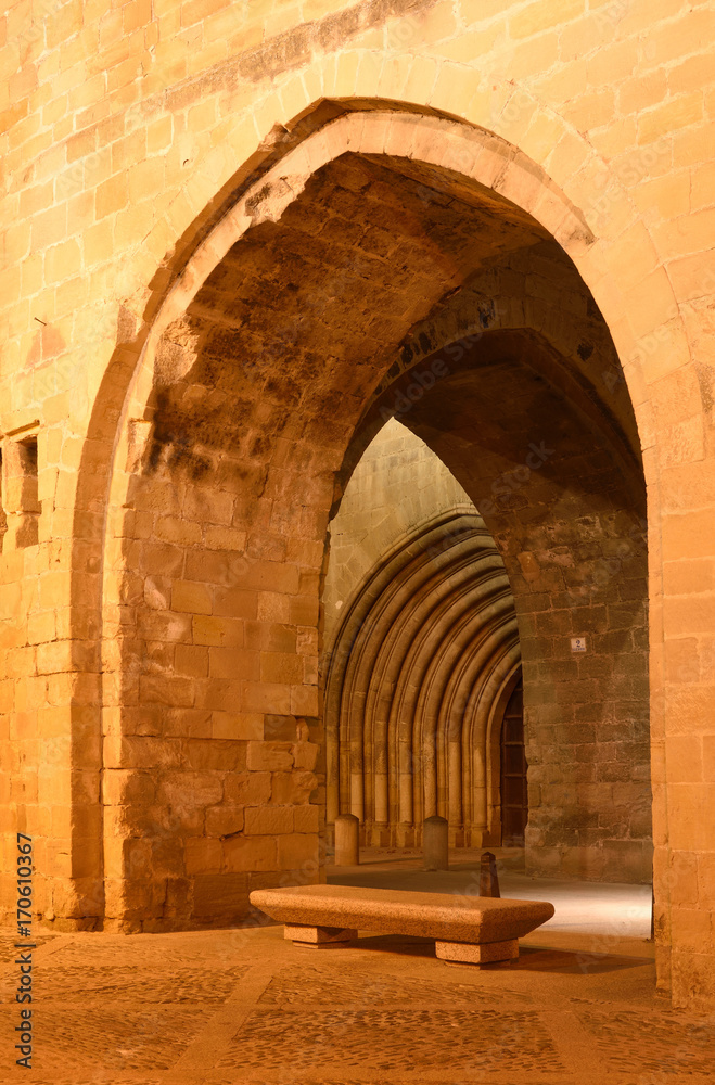 Portico of the Cathedral of Santo Domingo de la Calzada, ST.James way, La Rioja, Spain