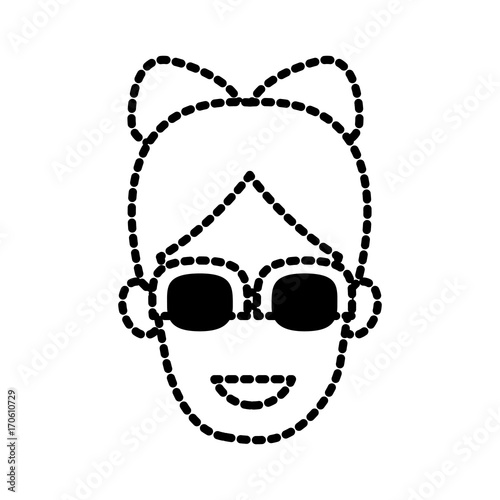 Woman with glasses icon vector illustration graphic design