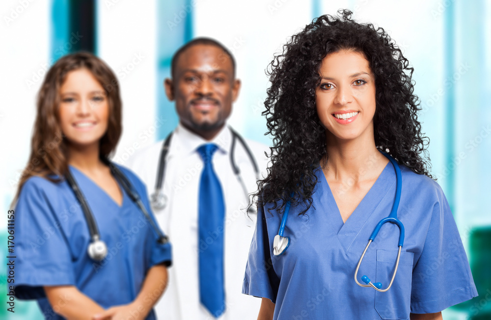 Group of doctors at the hospital Group of doctors at the hospital