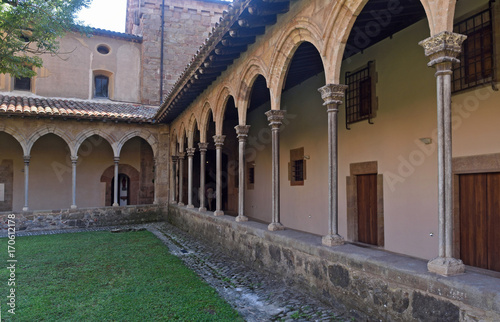 Cloister of the Monastery of Sant Joan de les Abadesses, Ripolles, Girona province ,Catalonia, Spain