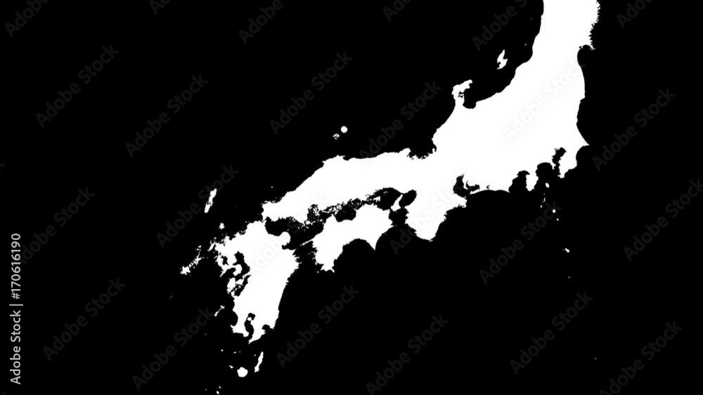 Kagoshima - Japan, prefecture extruded. Bumps shaded Kagoshima - Japan, prefecture extruded. Bumps shaded