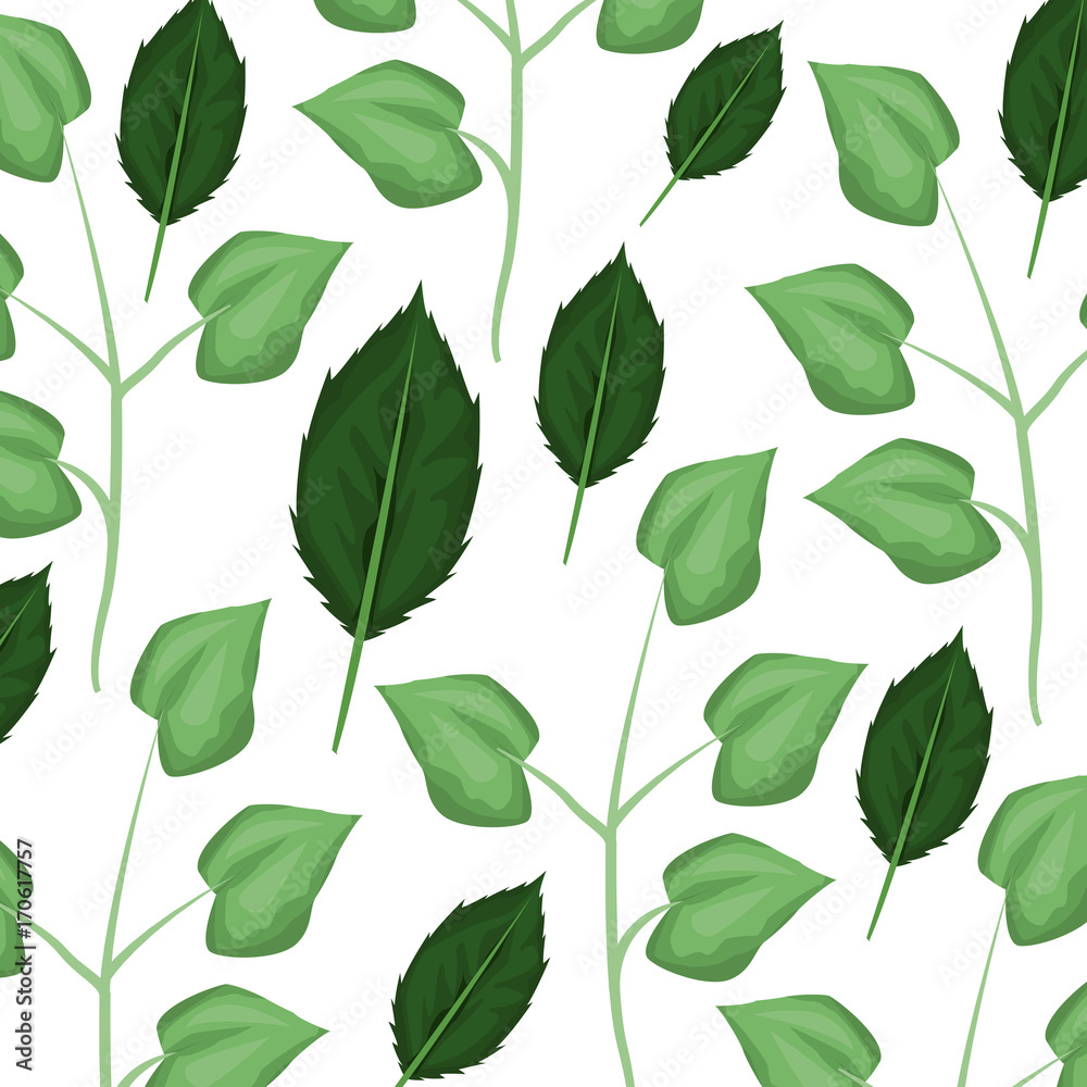 Green Leaves background icon vector illustration graphic design