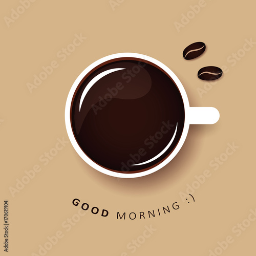 frisch gebrühter kaffee am morgen