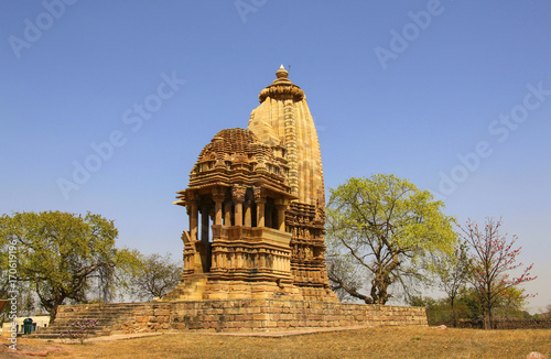 Chaturbhuja temple, southern group of temples of Khajuraho,India photo