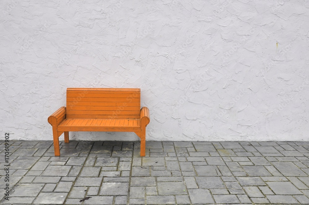 orange chair on white background,red Chair wooden on white wall orange chair on white background,red Chair wooden on white wall