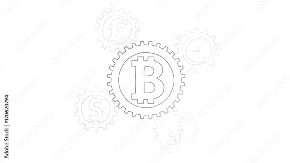 dependency - rotating cogwheels endless loop dependency - rotating cogwheels endless loop