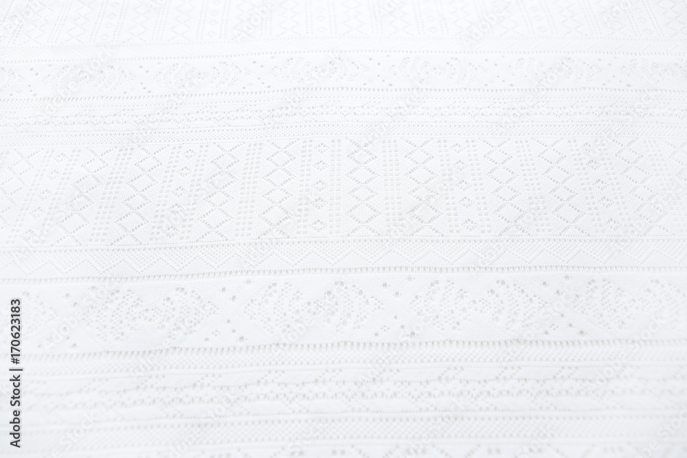 White slice pattern. White vintage fabric background.