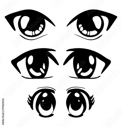manga eyes vector symbol icon design. Beautiful illustration isolated on white background