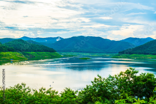Landscape view of Mae Kuang Udom Thara dam photo