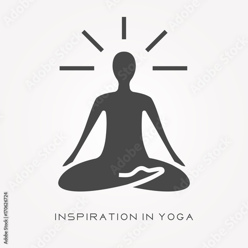 Silhouette icon inspiration in yoga