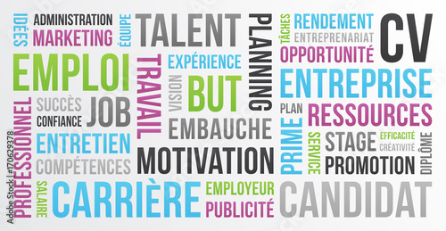 Carrière et emploi - nuage de mots