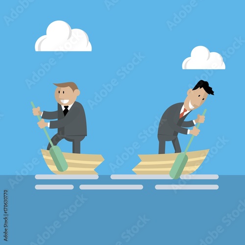 businessmen break up business