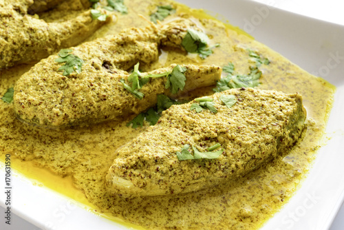 Indian Traditional Fish Curry in Mustard Sauce