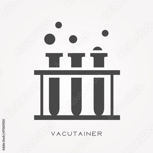 Silhouette icon vacutainer