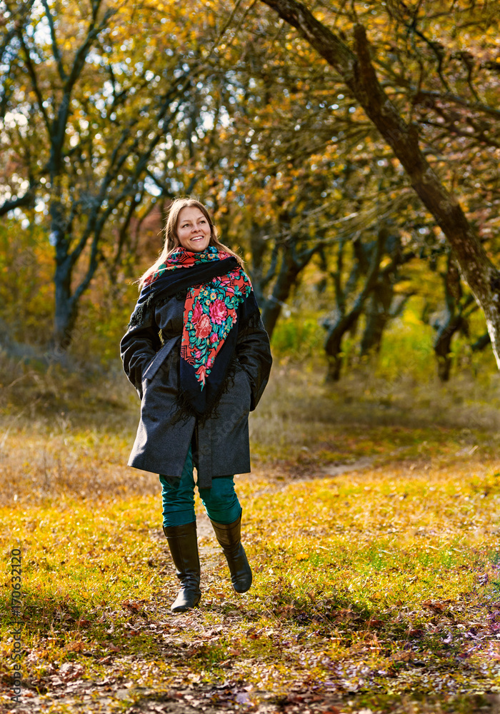 Walk in autumn forest Walk in autumn forest