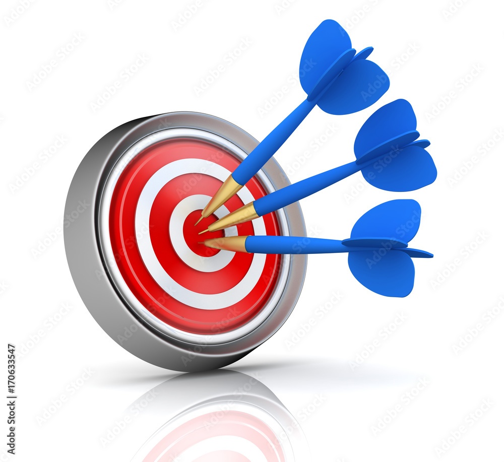 bullseye target concept 3d illustration bullseye target concept 3d illustration