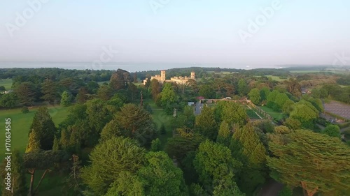 England Isle of Wight Aerial View Historic Osbourne House East Cowes Castle