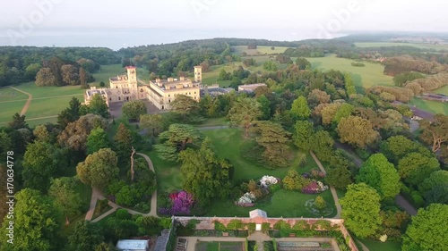 England Isle of Wight Aerial View Historic Osbourne House East Cowes Castle