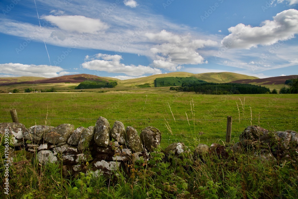 panorama of Scotland Highlands in England