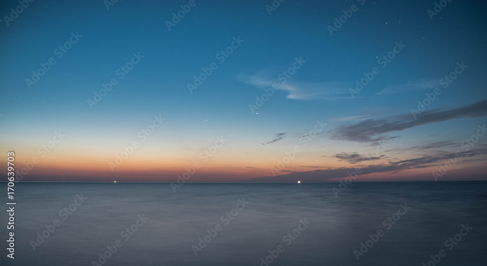Port of the Sea at night