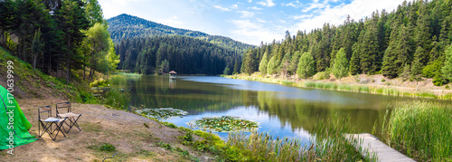 Camping Akgol Lake with Reflection photo