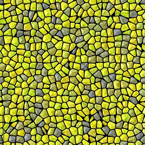 Yellow mosaic seamless 3d surface polygon shapes texture
