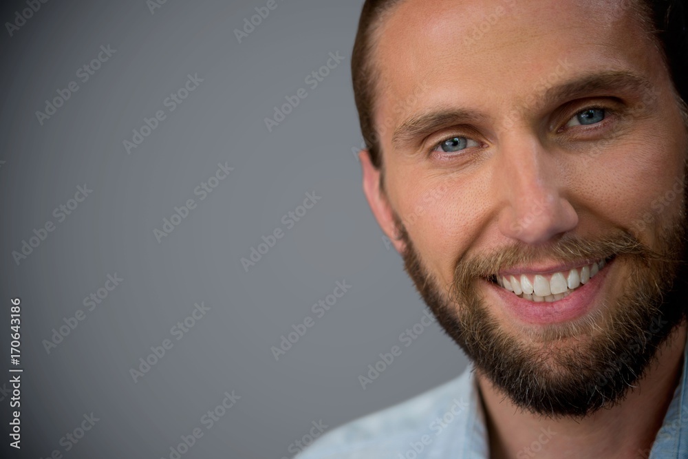 Composite image of portrait of handsome man Composite image of portrait of handsome man