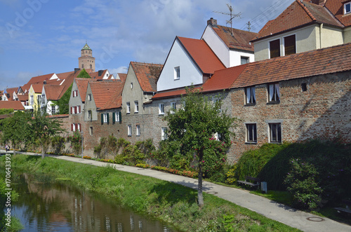 Altstadt mit Stadtmauer in Donauwörth