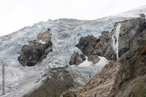 Blue ice glacier front. Buer glacier, Norway © Raimond Klavins