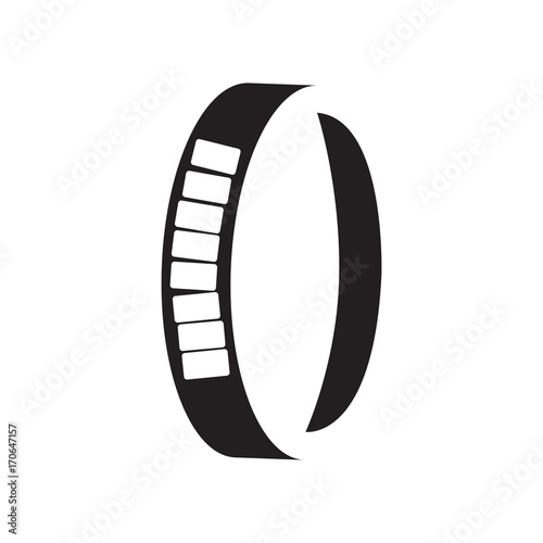 Isolated silhouette of a ring, Vector illustration