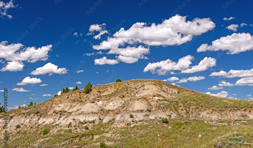 Puffy Clouds Over the Badlands