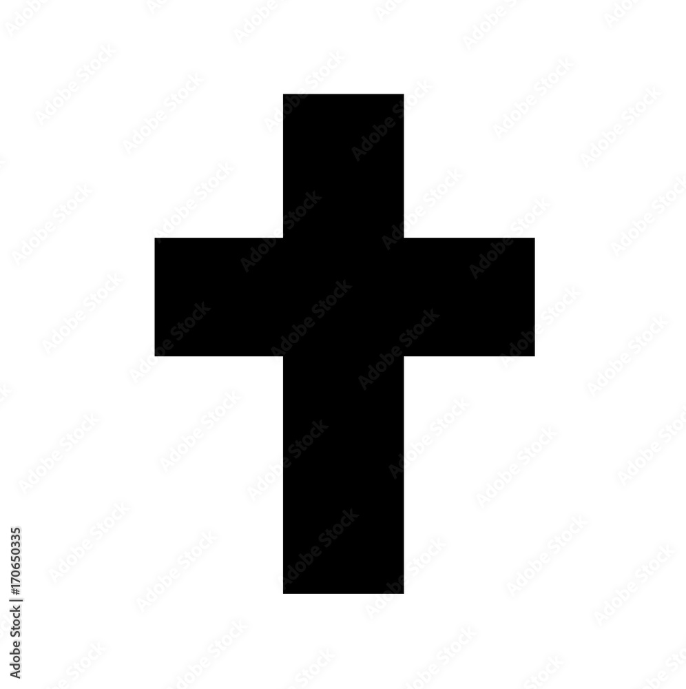 Cross Icon isolated on white background