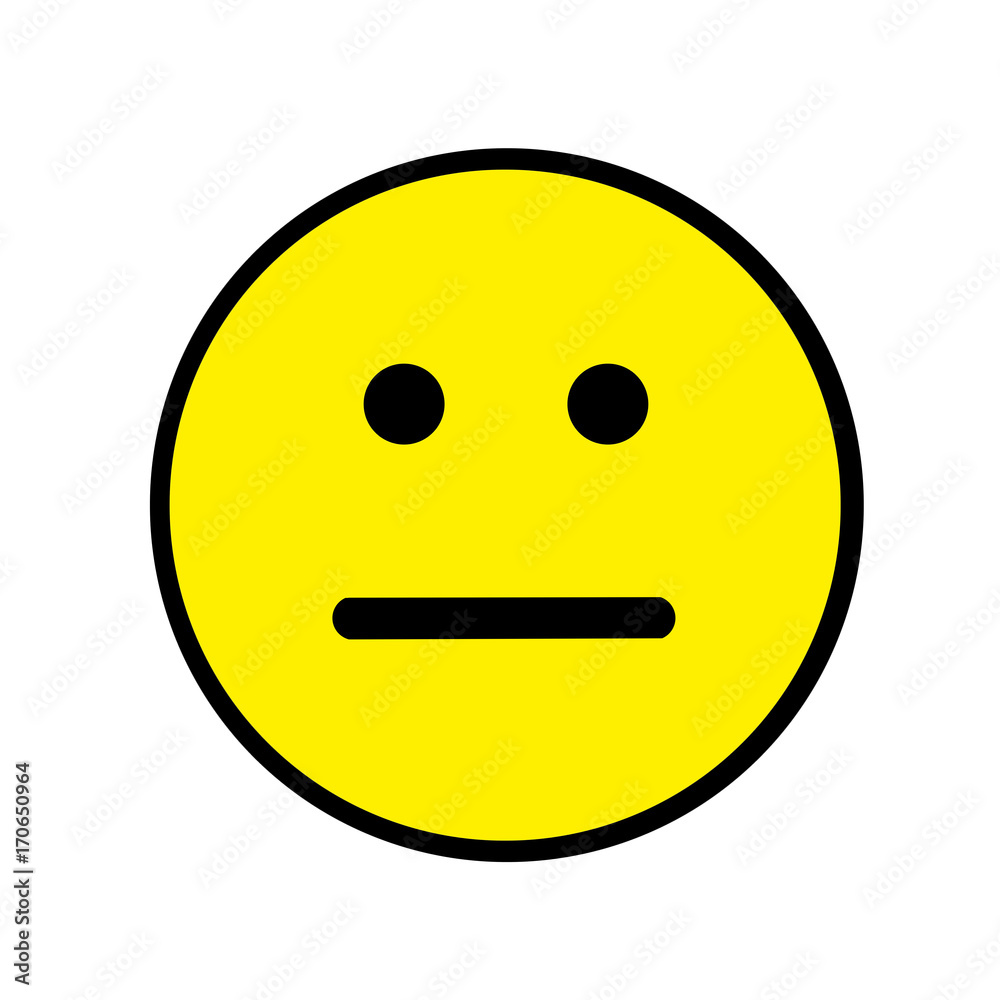 Fototapeta premium Smile disappointment icon