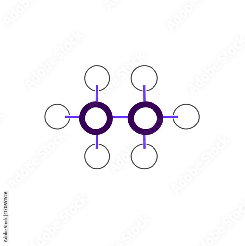 Ethane Molecule Icon
