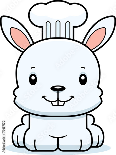Cartoon Smiling Chef Bunny
