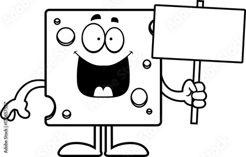 Cartoon Swiss Cheese Sign