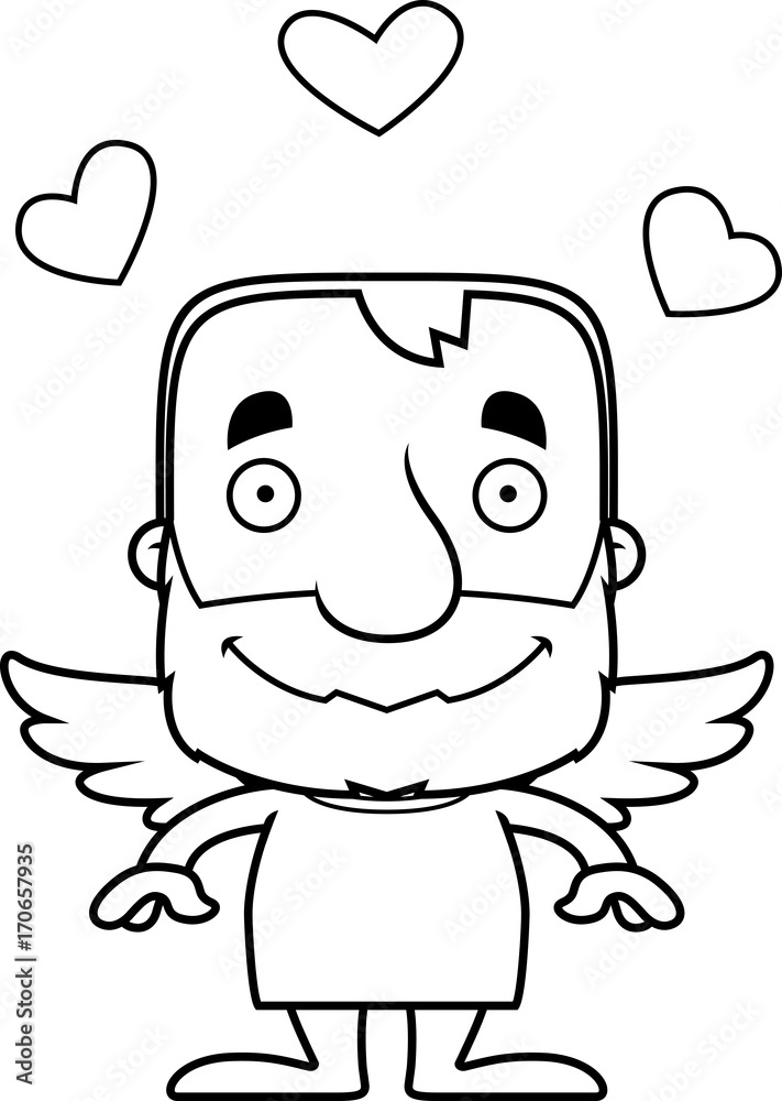 Cartoon Smiling Cupid Man Cartoon Smiling Cupid Man