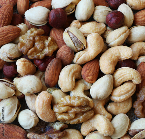 Nuts mix – almonds, cashews, walnuts, pistachios and hazelnuts