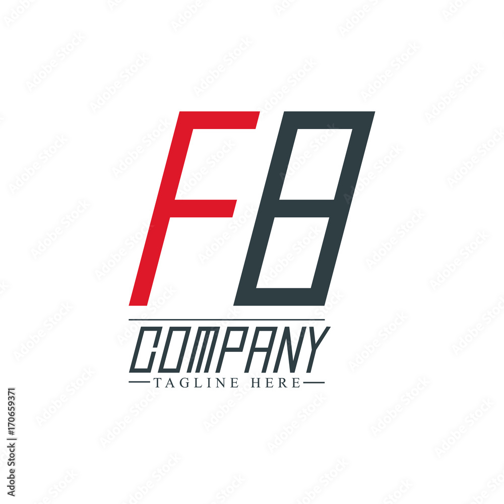 Initial Letter FB Design Logo Template Initial Letter FB Design Logo Template