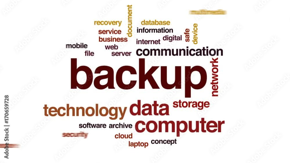 Backup animated word cloud, text design animation. Backup animated word cloud, text design animation.
