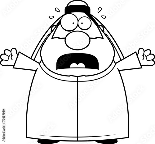Scared Cartoon Sheikh