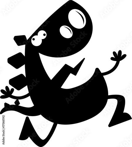 Cartoon Stegosaurus Silhouette Crazy