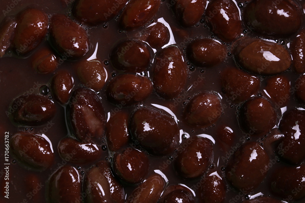 Background photograph of brown beans; texture and art Background photograph of brown beans; texture and art