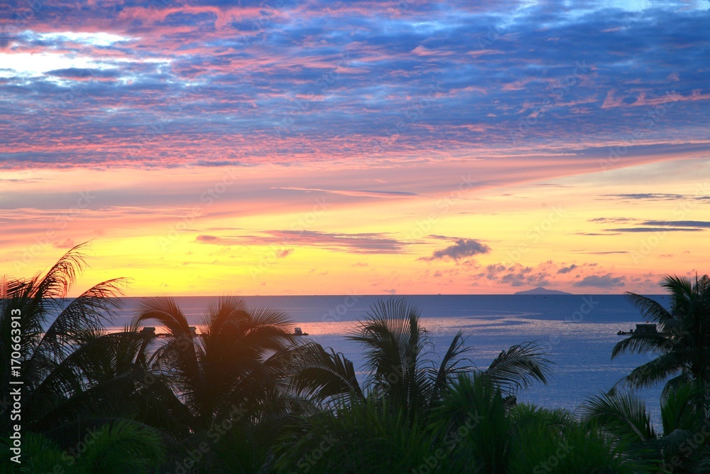 The Sunset at Bai Khem Beach is one of the most beautiful beaches in Phu Quoc Island, vietnam