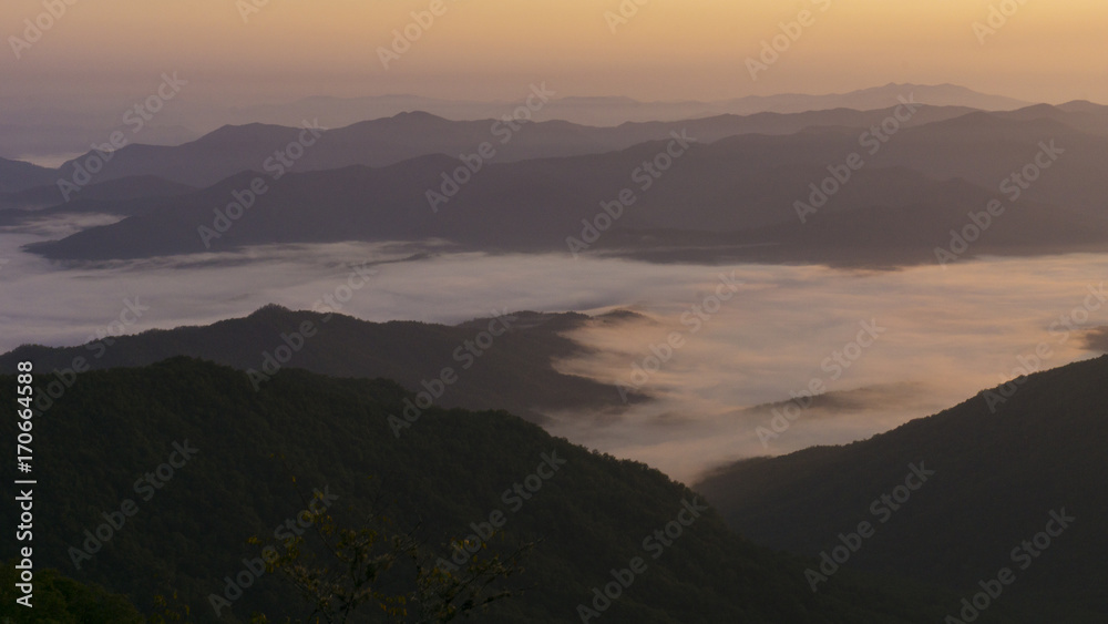 A scenic view of mountains in Western North Carolina. A scenic view of mountains in Western North Carolina.
